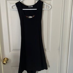 Cute little LBD. Open back color pop